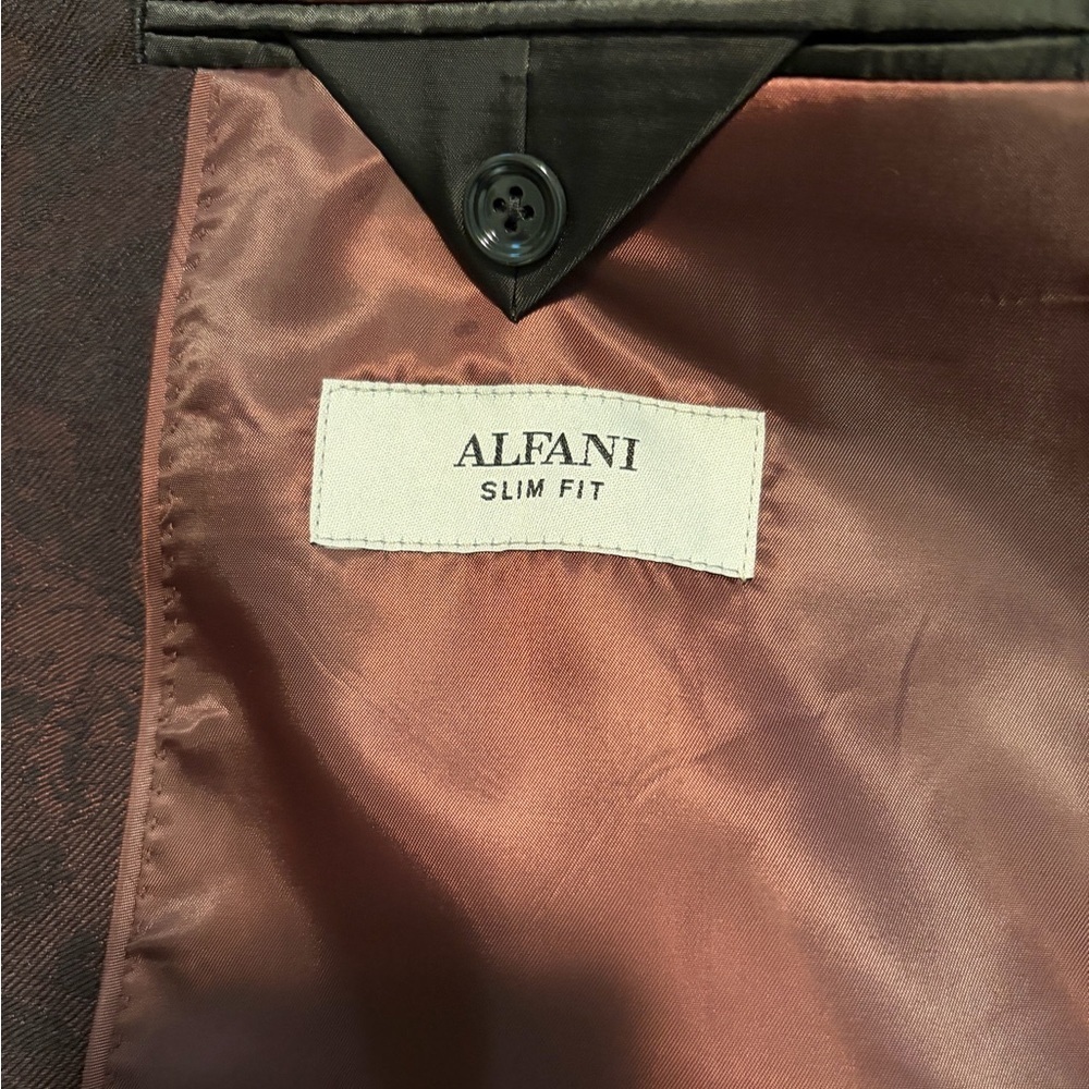 Alfani Men's Burgundy Purple Blazer Slim Fit NWOT - Picture 4 of 5
